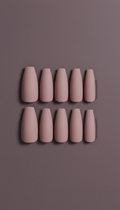 Rose Dust Matte Coffin Nail Set (Copy)